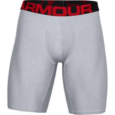 Under Armour 1363622 Men's UA Tech 9'' Boxerjock (2 Pack) Mod Gray Heather, Small