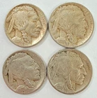 4 Piece Lot of Buffalo Nickels - 1913 Type 1, 1914, 1915, 1916-D