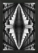 Abstract mirrored collage Framed Wall Art Poster Canvas Print Picture