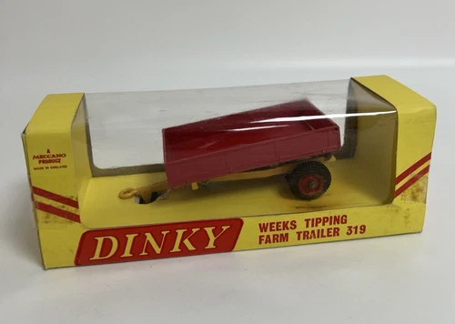 Vintage Dinky Toys 319 Weeks Tipping Farm Trailer Red Boxed
