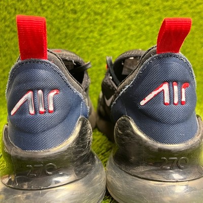 Nike Air Max 270 Boys Size 6.5Y Black Red Navy Athletic Running