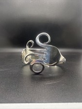 Vintage Danish Atla Silver Plated Fork Cuff Bracelet