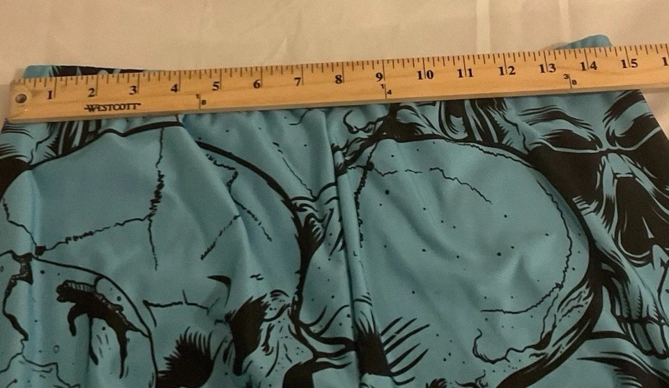 Храбрый новый вид леггинсы скелет череп SZ 1 XL синий день мертвый Хэллоуин - Изображение 4 из 4