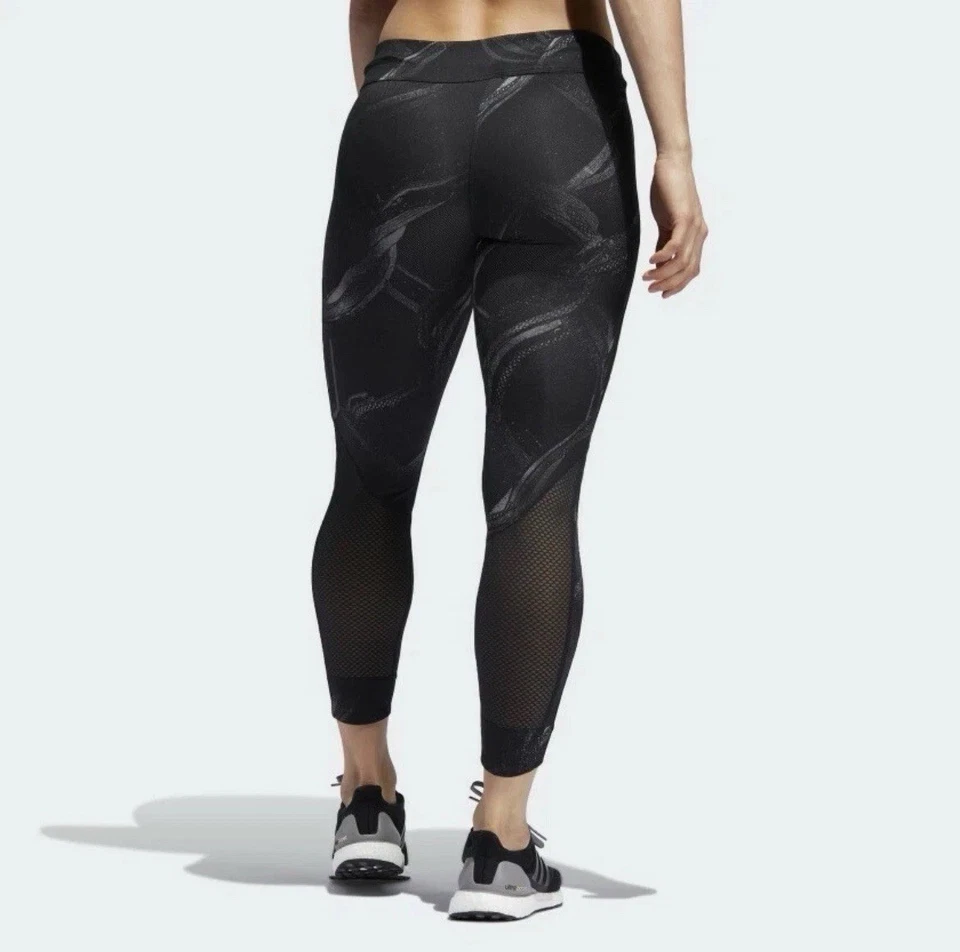 Adidas women running own the run 7/8 tights grey three/ carbon/ black dz2012 05 - Image 4 of 4