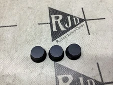80's Aluminum Top Hat Guitar Control Strat Knob Set Black Set Aluminum