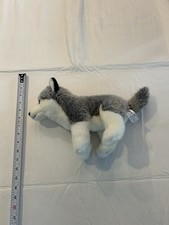 Toys R Us Husky Puppy Sled Dog Plush Wolf Gray Stuffed Animal Used