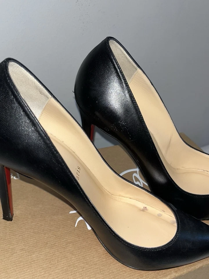Christian Louboutin Pigalle Damen Pumps Schwarz Leder Gr. 38 Mit Zubehör - Bild 3 von 4