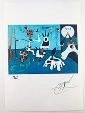 Joan Miro Original Vintage Art Print Lithograph Signed Limited with COA