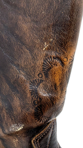 Vtg 70s WRANGLER 4533 Men's 8 D RUGGED EMBOSSED LEATHER Brown Cowboy Boots USA * - Picture 7 of 18