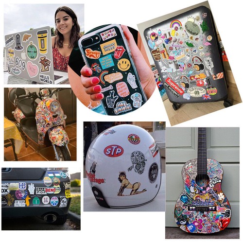 100Pc Kawaii Poster Vinyl Decal Bomb Stickers Waterproof Skate Car Laptop - Picture 12 of 12
