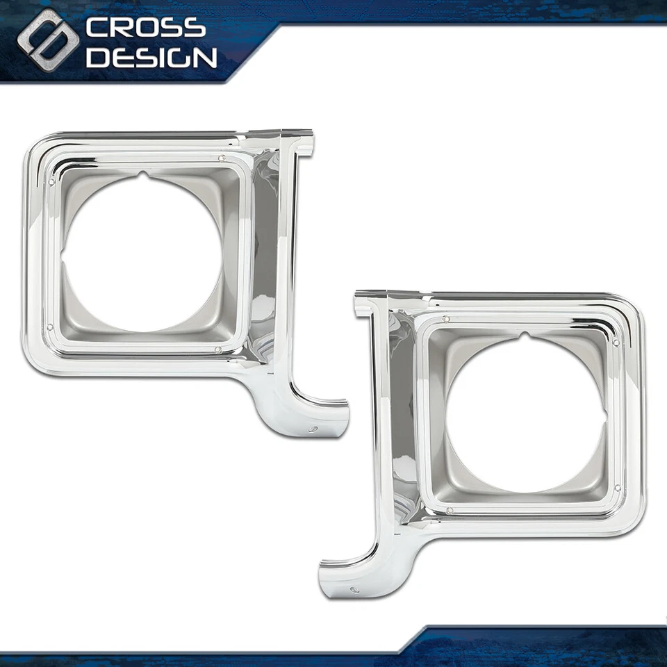 Bisel de ajuste de faros cromado plateado conductor pasajero apto para camioneta Blazer Jimmy Foto 3 de 4