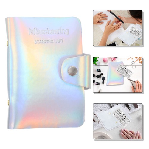 2 Pcs Card Bag for Nail Art Plates Printing Template Pouch