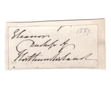 Admiral Algernon Percy 4th Duke Northumberland 1792-1865 Signed Clip / Autograph