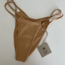 Free People Toast Swim Bikini Bottoms Signature Open Side Color: Doe XS NWT