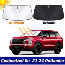 New Thick Foldable Windshield Sun Shade forMitsubishi Outlander 21-24 Sun Visor