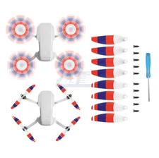 8x Low Noise Propellers Blades Props Set White Red Blue For DJI Mini 4K Drone