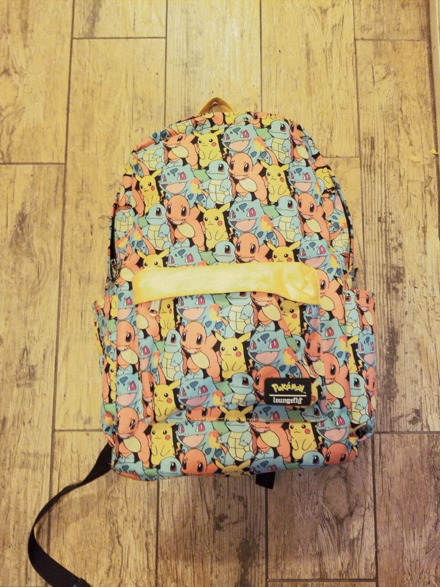 Loungefly POKEMON STARTERS All Over Print NYLON BACKPACK | eBay