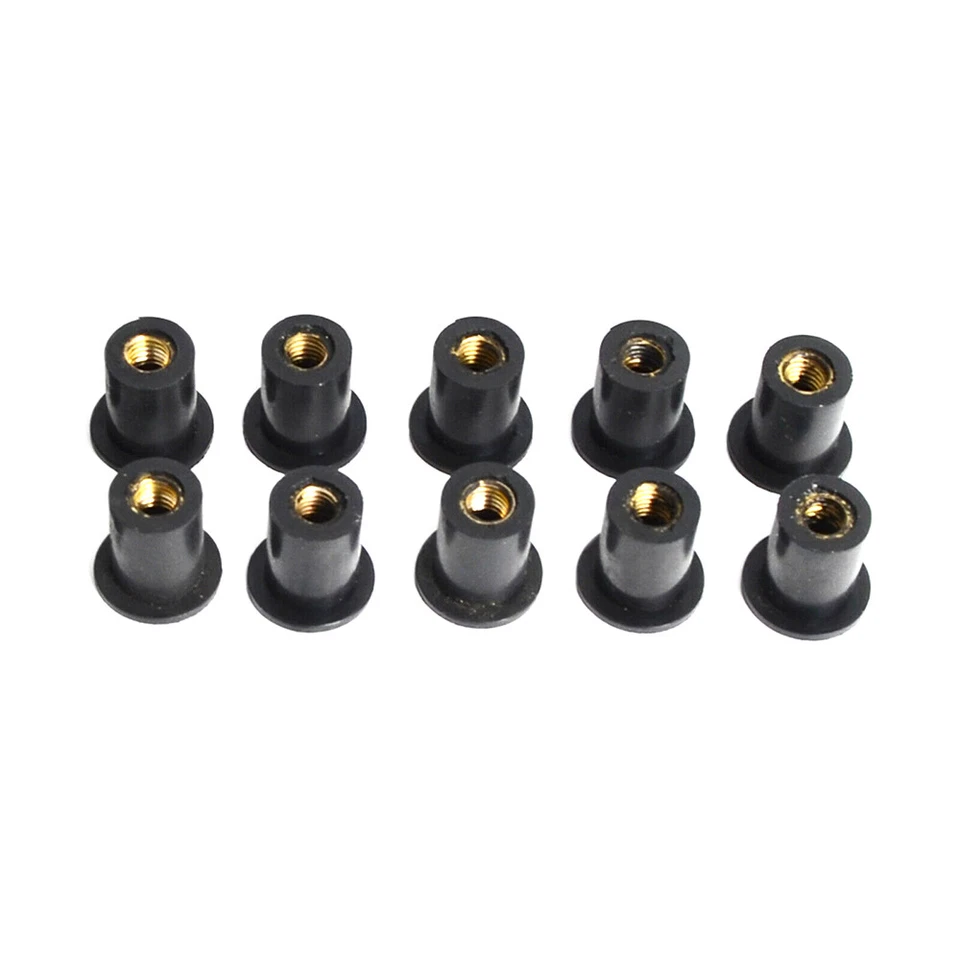 Tuercas de goma para parabrisas y carenado Fit Yamaha Honda Harley ATV 10X M5 Foto 2 de 4