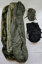 US Military 5 Piece MSS Modular Sleeping Bag System Woodland Bivy TENNIER EUC