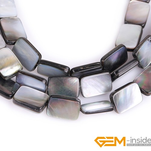 Natural Rainbow Luster Black Lip Shell Assorted Shapes Beads Jewelry Making 15" - Picture 6 of 58