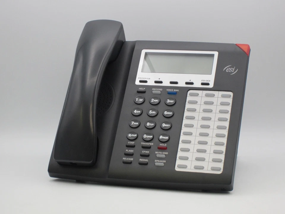 ESI 55 IP Digital (5000-0736) Charcoal Desk Phone (6 In-Stock) *Refurbished* - Image 2 of 4