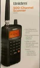 Uniden SR30C 500 Channel Handheld Scanner RF Capture Technology Black Brand New