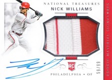 2018 Panini National Treasure Nick Williams Rookie Materials /59