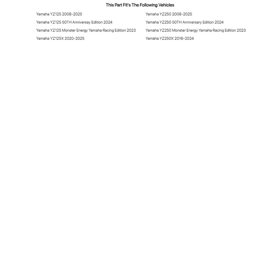 Kit de bling Tusk Billet azul para Yamaha YZ125 2008-2023 Foto 3 de 4