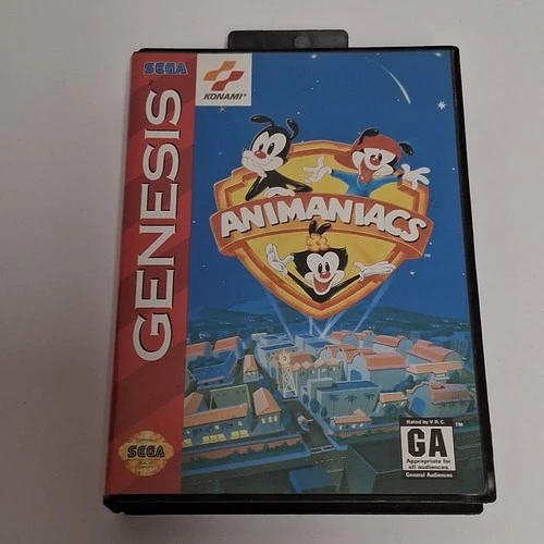 Konami Animaniacs Sega Genesis 1994 no  Manual Included Original Case Action