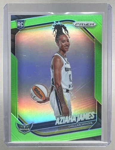Aziaha James 2025 Panini WNBA Prizm #141 Lime Green Rookie RC /225