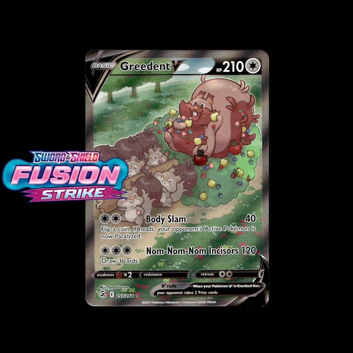 greedent v pokemon card price Fusion Strike #217 your opponents Active Pokmon is now Paralyzed. Greedent v pokemon crown zenith