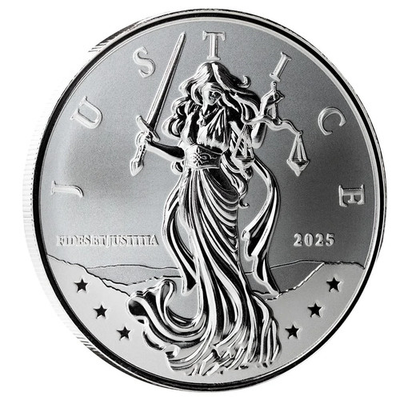 #ad 2025 NIUE Lady Justice PROOF LIKE 1 oz .999 Fine Silver $1 Coin BU IN STOCK $95.84
