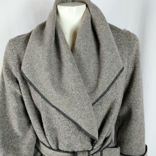 Janska jacket Fleece Womens sz S wrap Comfort Pockets Brown edgy lagenlook boho - Picture 2 of 8