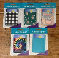 WALLET POCKETS for CELL PHONES, Adhesive Backs CHOICE of 5 STYLES New!