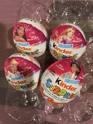 Kinder Chocolate with Toy Set Of 4 Disney Princess