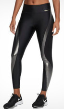 Women Size XS Running Leggings Pants Nike Power ICON CLASH SPEED 7/8 TIGHT Black