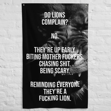 Roar  Lift - Custom Gym Flag - Workout Motivation - Gym Decor