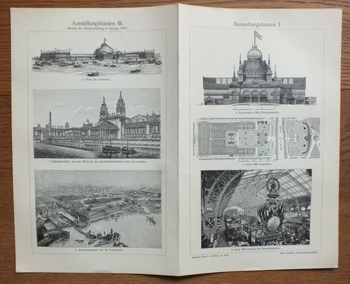 Original Lithografie Lithographie 1906 Ausstellungsbauten Weltausstellung - Picture 3 of 4