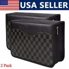 2 Pack 128 Disc CD DVD Case Storage Wallet Holder Organizer Zipper Bag Album Box