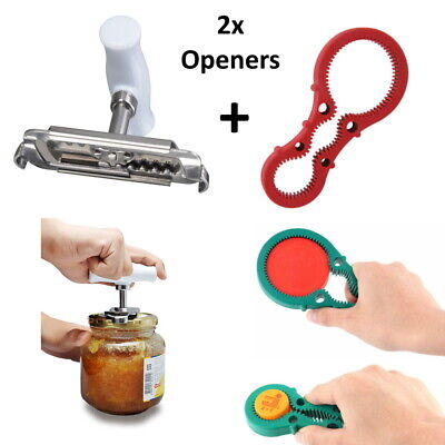 Stainless Steel Manual Adjustable Opener Bottle Jar Lid Gripper Kitchen Tool YD 