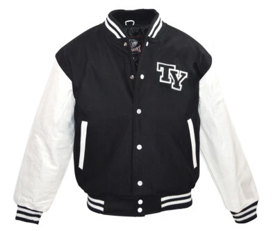 TY College Jacket American Baseball Football Varsity White Arms Regular-Fit - Bild 1 von 4
