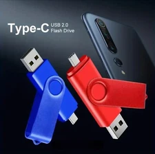 128GB USB 2.0 Dual Type-C Flash Drive - High-Speed Storage for Smartphones & PCs
