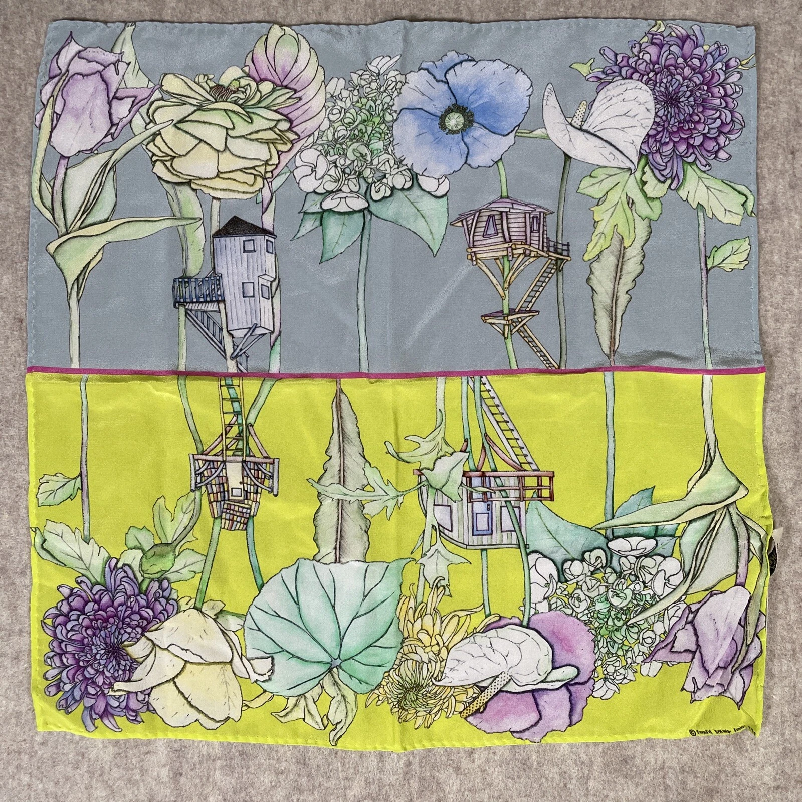 SWASH London Square Silk Scarf Multi Colored Treehouse Pattern Made In Holland
Opens in a new window
