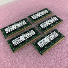 Crucial CT4G3S1067M.M16FKD 4 GB DDR3-1066 PC3-8500S 2Rx8 Laptop Lot of 5x