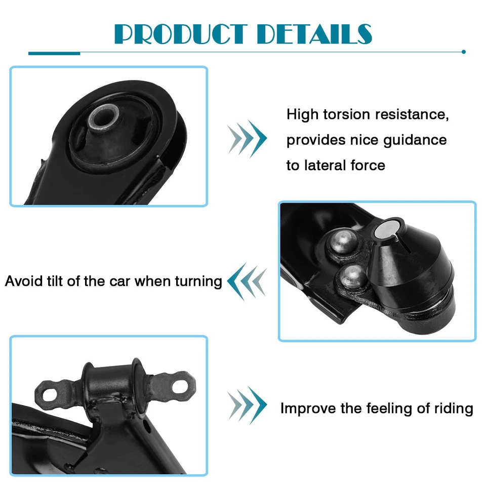 8 peças braços de controle inferiores dianteiros barra oscilante haste de amarração para Chevy Cobalt HHR Pontiac G5 - Imagem 3 de 4