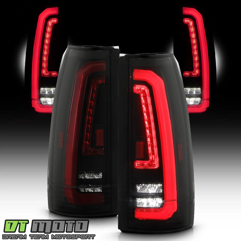 For 1988-1998 Chevy/GMC C10 C/K 1500 2500 3500 Black Smoke Full LED Tail Lights - Image 2 of 4