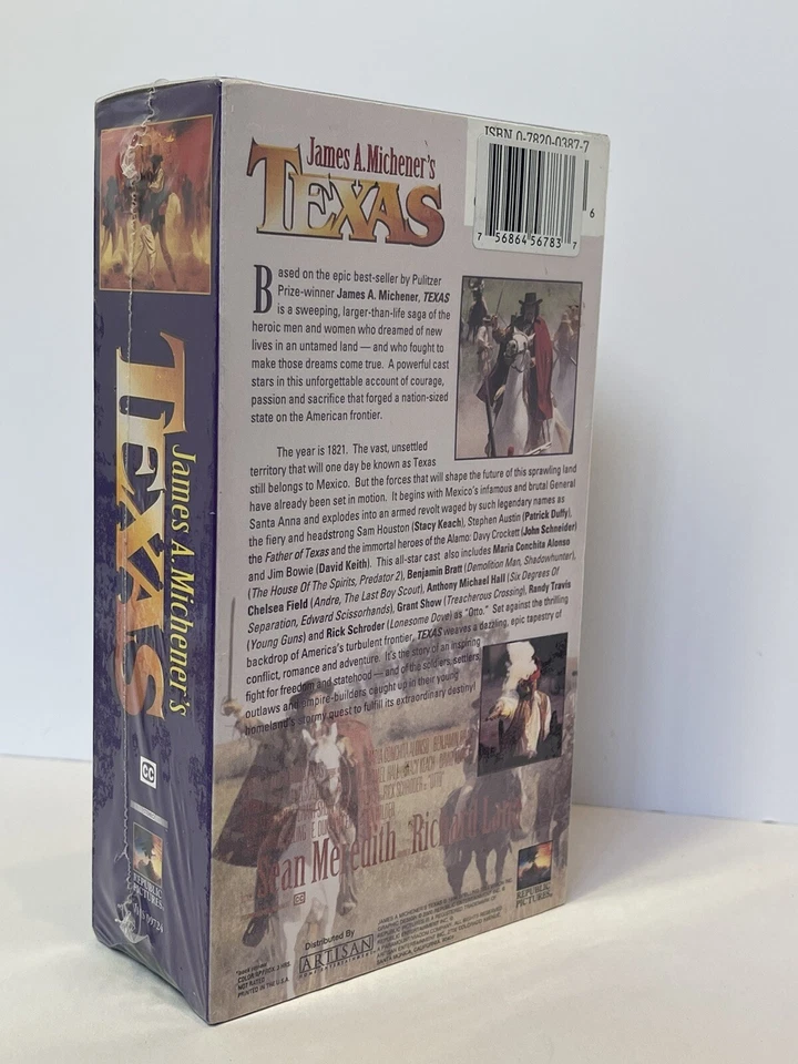 James A. Michener's Texas VHS 2 Tape Set New Sealed 1994 - Image 4 of 4