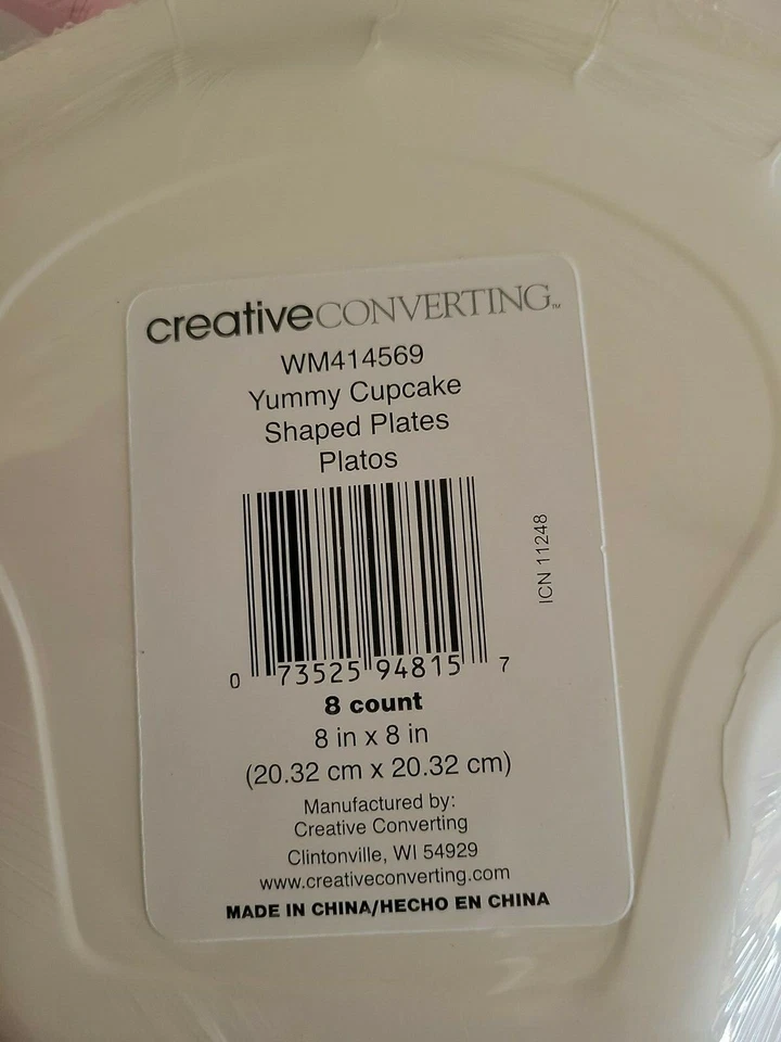 Yummy Cupcake Party  Kids Birthday Party 8 x 8 Paper Dessert Plates 24 pc.  - Image 3 of 3