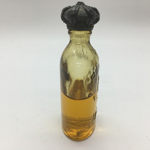Vintage Royall Spyce England Lyme Ltd Amber Glass 1/2 Full Bottle Pewter Crown - Picture 4 of 7