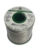 SN100C AIM Wire Solder .032" .8mm Diameter No Clean 2.5% Fast Core Flux
